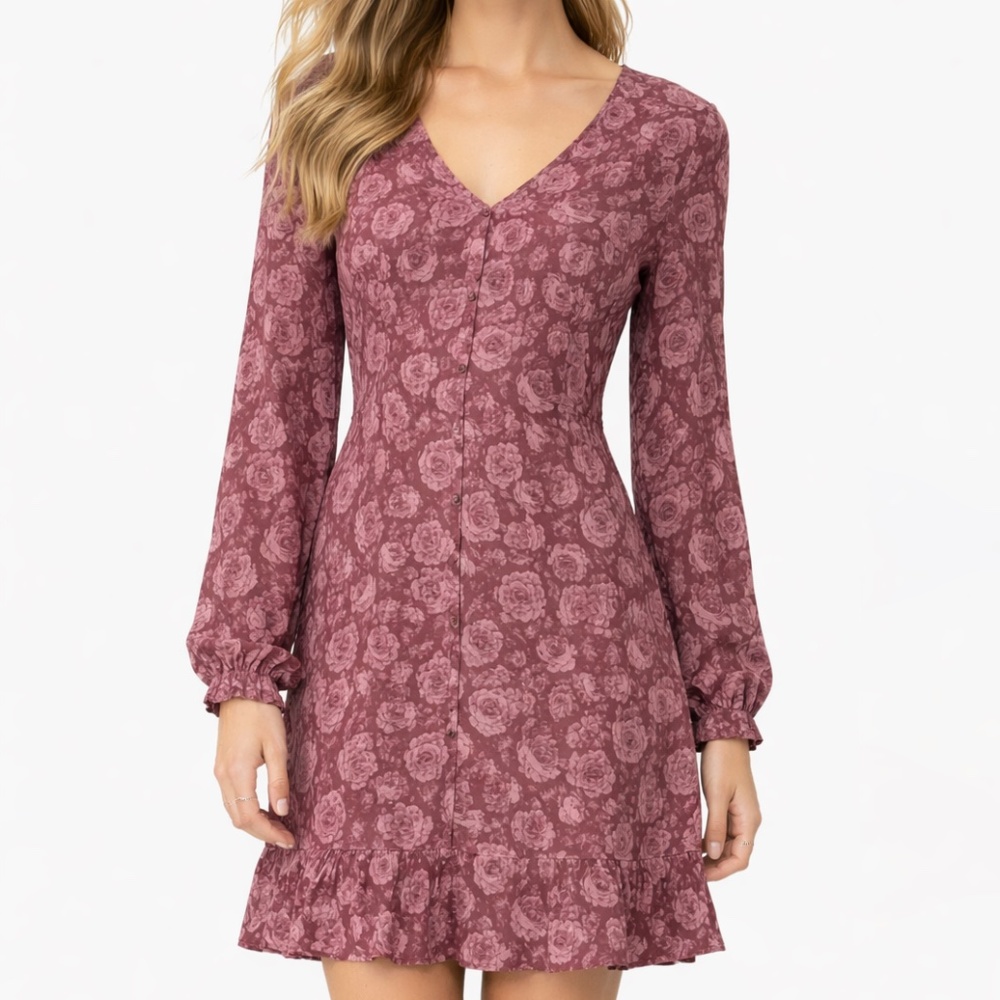 PAIGE  - Floral Button Front Mini Dress‎